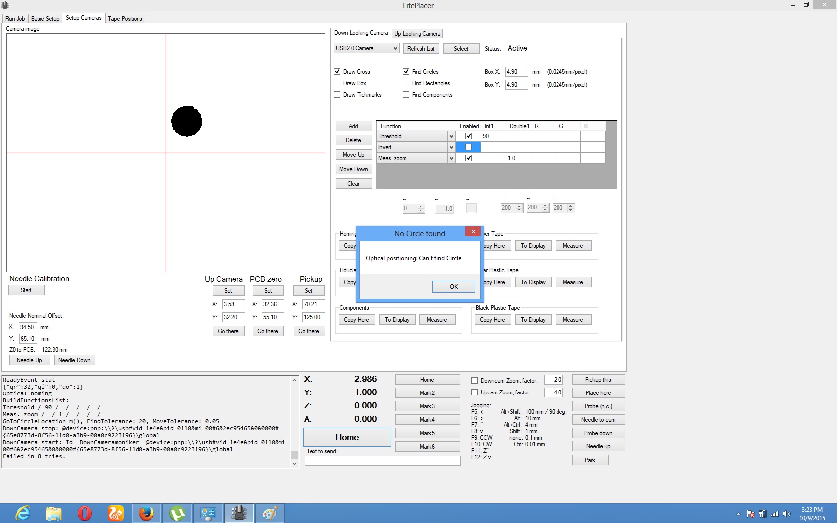 Optical homing:homing mark without  invert